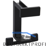 Huthaken Doradus Breite 70 mm, H�he 92 mm, ZN schwarz matt