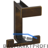 Huthaken Doradus Breite 70 mm, H�he 92 mm, ZN Messing schwarz gebuerstet