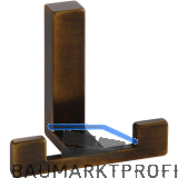 Mantelhaken Doradus 1 Breite 70 mm, H�he 61 mm, ZN Messing schwarz geb�rstet