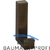Mantelhaken Doradus 2 Breite 15 mm, H�he 61 mm, ZN Messing schwarz geb�rstet
