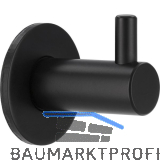Mantelhaken Naos Breite 28 mm, Tiefe 30 mm, Zinkdruckguss schwarz matt