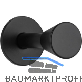 Mantelhaken Nape Platte � 25 mm, Tiefe 44 mm, Zinkdruckguss schwarz matt
