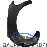 Huthaken Verto zu Akustikpaneel, Zinkdruckguss schwarz matt