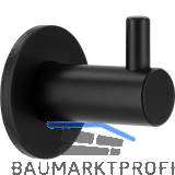 Mantelhaken Naos zu Akustikpaneel, Zinkdruckguss schwarz matt