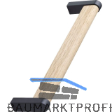 M�belgriff Crossing Breite 168 mm, Eiche lackiert/Sockel Zinkdruckguss schwarz