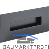 Muschelgriff Geometric rechteckig 155 x 73 mm, ZN schwarz matt lackiert