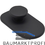 Mantelhaken Cozy Hook 1, Platte abgerundet Haken strukturiert,Kunststoff schwarz