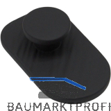 Mantelhaken Cozy Hook 3 - Platte abgerundet Haken glatt, Kunststoff schwarz