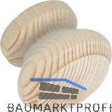 Knopf Horno � 35 mm, Tiefe 28 mm, Kiefer roh