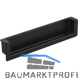 Muschelgriff Syrakus B 138, Einlassma� 134 x 26,2, Zinkdruckguss schwarz matt