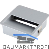 PAMAR Kabeldurchgang mit Staubschutzb�rste 76x76 mm, Zinkdruckguss alufarbig