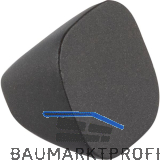 Knopf Maron � 22 mm, Tiefe 18 mm, Zinkdruckguss schwarz matt