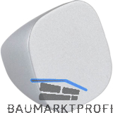 Knopf Maron � 22 mm, Tiefe 18 mm, Zinkdruckguss alufarbig