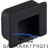 Muschelgriff Nera Breite 44 mm, H�he 35 mm, Zinkdruckguss schwarz matt