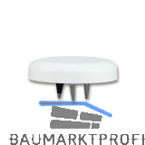 Nagelgleiter mit 3 Einschlagdorne, rund, �27, Kunststoff wei�