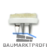 Nagelgleiter mit Filzauflage und 3 Einschlagdorne, rund, �19, Kunststoff wei�