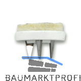 Nagelgleiter mit Filzauflage und 3 Einschlagdorne, rund, �25, Kunststoff wei�