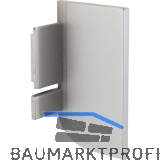 Endkappe Aktor L-Profil rechts, Kunststoff silberfarbig