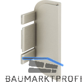 Endkappe Aktor C-Profil, Kunststoff edelstahlfarbig