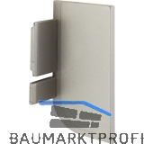 Endkappe Aktor L-Profil rechts, Kunststoff edelstahlfarbig