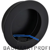 Muschelgriff Forrada � 60 mm, Einlass � 50 mm, Edelstahl schwarz matt