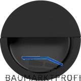 Muschelgriff Dotos � 50 mm, Einlass � 46 mm, Zinkdruckguss schwarz matt