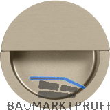 Muschelgriff Dotos � 50 mm, Einlass � 46 mm, Zinkdruckguss Edelstahl Effekt