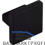 Knopf Dulis 35 x 35 mm, Tiefe 23 mm, Zinkdruckguss schwarz matt