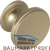 Knopf Aker � 35 mm, Tiefe 25 mm, Aluminium vermessingt matt eloxiert