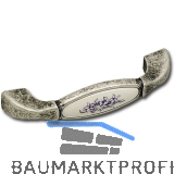 Griff Tampa LA 96 mm, ZN/Kunststoff altsilber/Blume blau