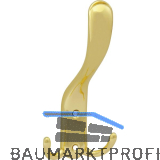 Huthaken Canelli Breite 78 mm, H�he 160 mm, Zinkdruckguss vermessingt poliert