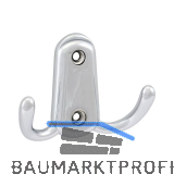 Mantelhaken Canelli Breite 78 mm, H�he 55 mm, Zinkdruckguss chrom poliert