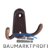 Mantelhaken Canelli Breite 78 mm, H�he 55 mm, Zinkdruckguss patiniert