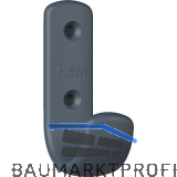 Mantelhaken HEWI 477.90B060 H�he 72 mm, Polyamid anthrazit matt