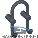 Mantelhaken HEWI 801.90B040 H�he 165 mm, Polyamid anthrazit matt
