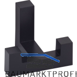 Mantelhaken Coats Breite 52 mm, H�he 40 mm, Zinkdruckguss schwarz lackiert