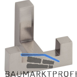 Mantelhaken Coats Breite 52 mm, H�he 40 mm, Zinkdruckguss Edelstahl-Effekt