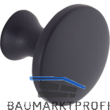 Knopf Brock � 28 mm, Tiefe 25 mm, Zinkdruckguss schwarz matt