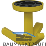 Dreifach-Drehhaken HEWI 477.94B030 elastisch, Kunstoff TPU senfgelb matt