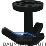 Dreifach-Drehhaken HEWI 477.94B030 elastisch, Kunstoff TPU tiefschwarz matt