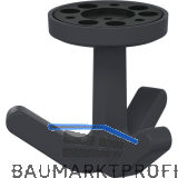 Dreifach-Drehhaken HEWI 477.94B030 elastisch, Kunstoff TPU anthrazit matt