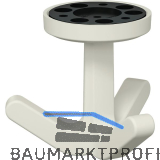 Dreifach-Drehhaken HEWI 477.94B030 elastisch, Kunstoff TPU reinwei� matt