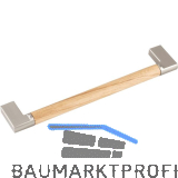 Griff Honos LA 160, Breite 174 mm, Eiche lackiert/Zinkdruckguss Edelstahl Effekt