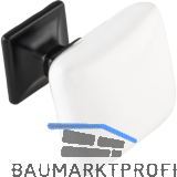 Knopf Temet Breite 34 mm, Keramik wei�/Zinkdruckguss schwarz matt