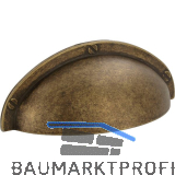 Muschelgriff Junit Breite 85 mm, H�he 31 mm, Zinkdruckguss messing antik