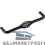 Griff Cage LA 128 mm, Breite 136 mm, Stahl schwarz matt