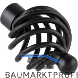 Knopf Cage � 34 mm, Tiefe 50 mm, Stahl schwarz matt