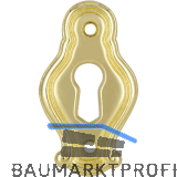 Schl�sselschild Mondial Breite 26 mm, H�he 46 mm, Messing gl�nzend