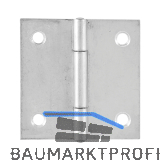 SECOTEC Scharnierband gerollt mit vernieteten Stift gerade 40X40 mm VZ SB-2 BL1