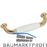 Griff Dayton LA 96 mm, Breite 110 mm ,Porzellan/ZN wei�/vergoldet